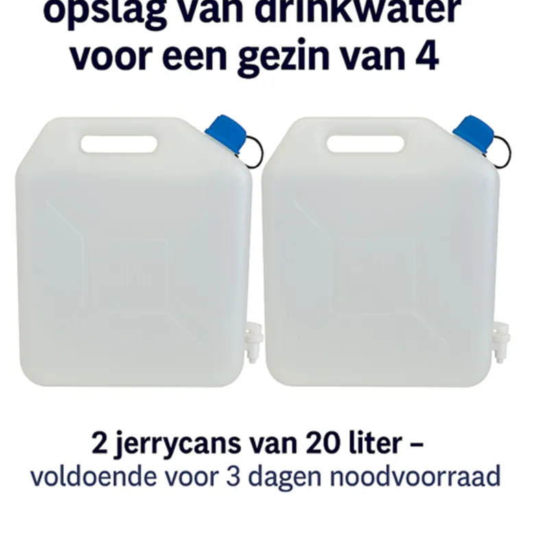 HEM 20 liter jerrycan met kraan - Set van 2