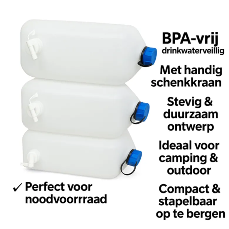 HEM 20 liter jerrycan met kraan - Set van 2