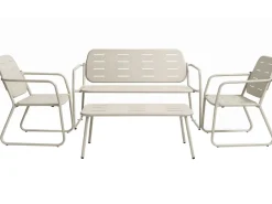 HEM 4-persoons stalen loungeset - Ecru
