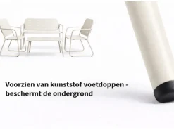 HEM 4-persoons stalen loungeset - Ecru