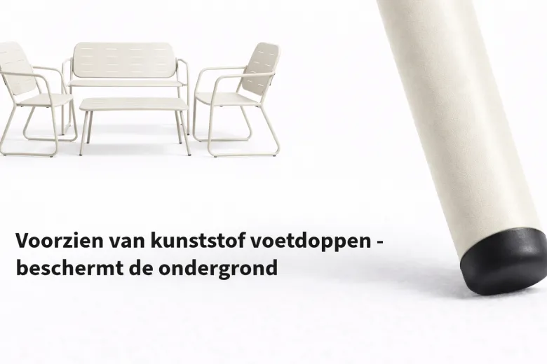 HEM 4-persoons stalen loungeset - Ecru