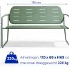 HEM 4-persoons stalen loungeset - Green