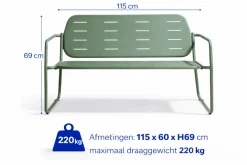 HEM 4-persoons stalen loungeset - Green
