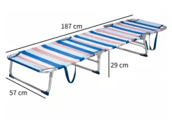HEM set van 2 aluminium opvouwbaar ligbedden - Blue