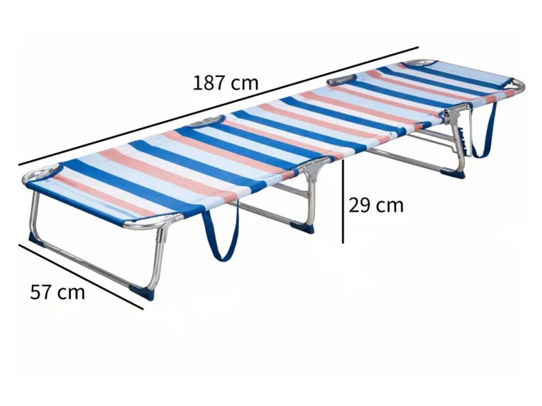 HEM set van 2 aluminium opvouwbaar ligbedden - Blue