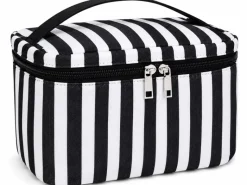 HEM Stripes toilettas - Black/White