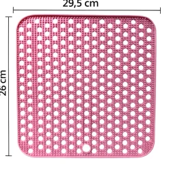 Hem 29,5x26 cm siliconen antislip afdruipmat - pink
