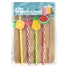 Herbruikbare zomerse fruit rietjes