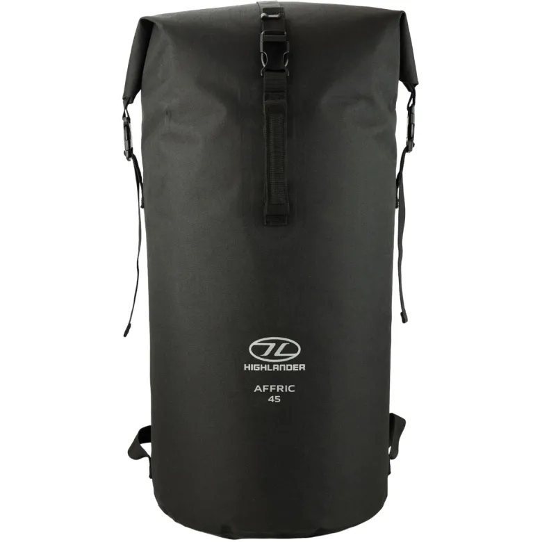 Highlander affric 45l waterdichte rugzak - black