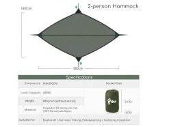 Hikr 2 persoons hangmat - Green