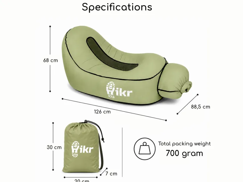 Hikr PRO Air Lounger - Green