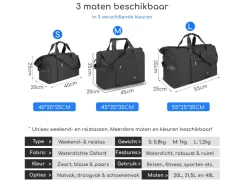 Hikr Reistas 40x25x20 cm weekendtas - Blue