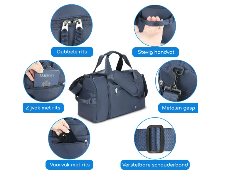 Hikr Reistas 45x35x20 cm weekendtas - Black