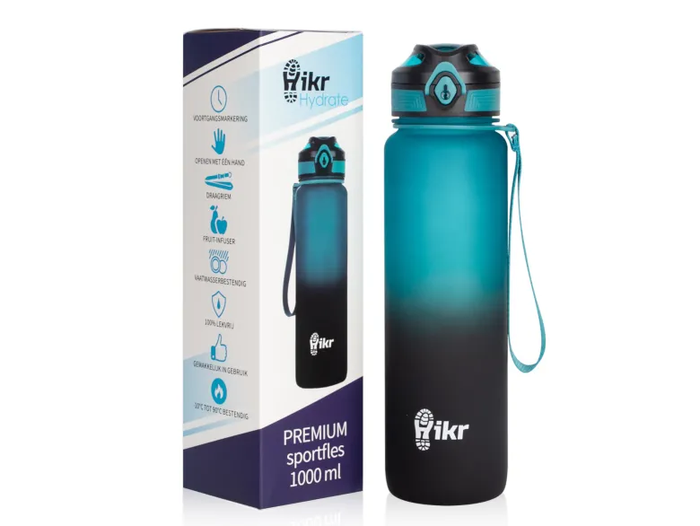 Hikr Waterfles met fruit filter - 1 liter