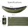 Hikr 270 x 110 cm hangmat onderdeken - Green