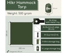 Hikr 210 x 230 cm tarp - Brown