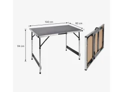 Hi verstelbare campingtafel - 100 x 60 cm