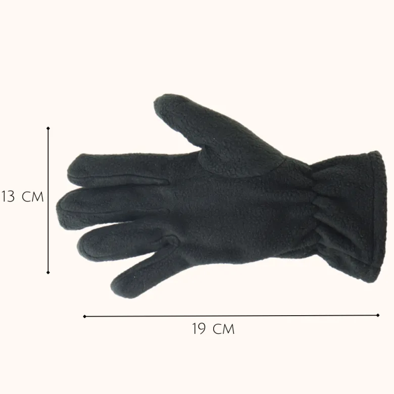 HIXA Fleece handschoenen Zwart