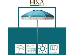 HIXA parasol met houtenpaal - Blue