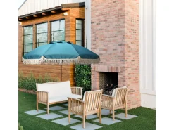 HIXA parasol met houtenpaal - Blue