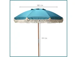 HIXA parasol met houtenpaal - Blue