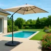 HIXA Set van 4 betonnen parasoltegels - Black