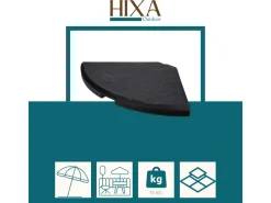 HIXA Set van 4 betonnen parasoltegels - Black