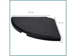 HIXA Set van 4 betonnen parasoltegels - Black