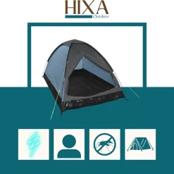 HIXA tent met glow in the dark scheerlijnen