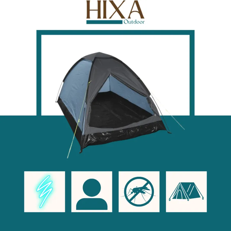HIXA tent met glow in the dark scheerlijnen