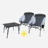 Horntools tafel met vouwstoelen