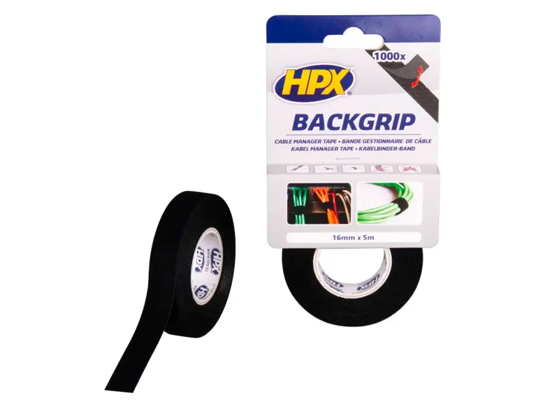 HPX Backgrip 5 meter kabelmanager tape - 16 mm