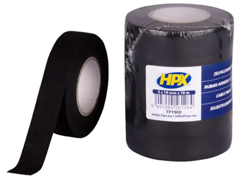 HPX 19 mm × 25 m kabelbeschermtape - black