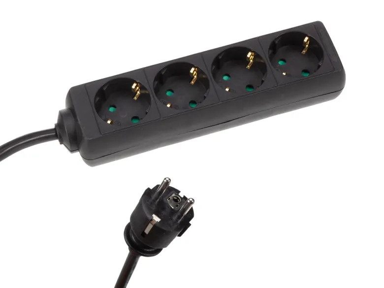 HQ-Power 4-weg stekkerdoos met krimpkous - 5 meter