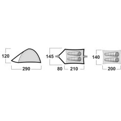 Husky Bizam 2 Plus tent - Army
