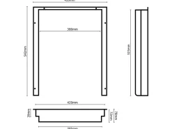 Hyckes HyFridge 50 flush mount inbouwframe