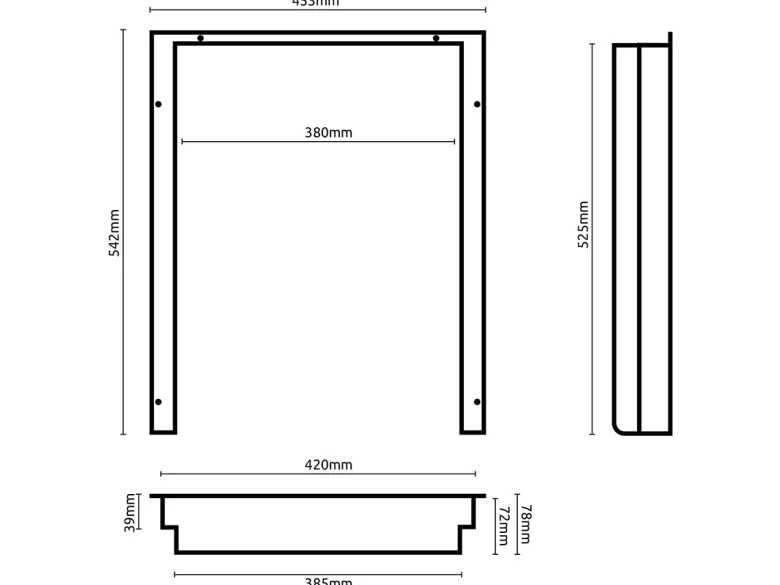Hyckes HyFridge 50 flush mount inbouwframe