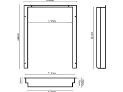 Hyckes HyFridge 65 flush mount Inbouwframe