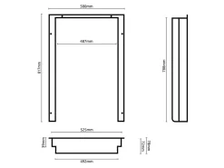 Hyckes HyFridge 85 flush mount inbouwframe