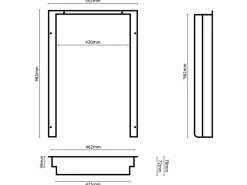Hyckes HyFridge 90 flush mount inbouwframe