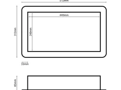 Hyckes HyFridge Slide 20 flush mount inbouwframe