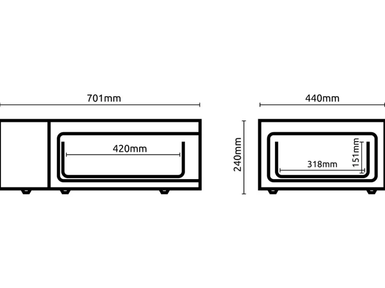 Hyckes HyFridge Slide 20 koel- en vrieslade