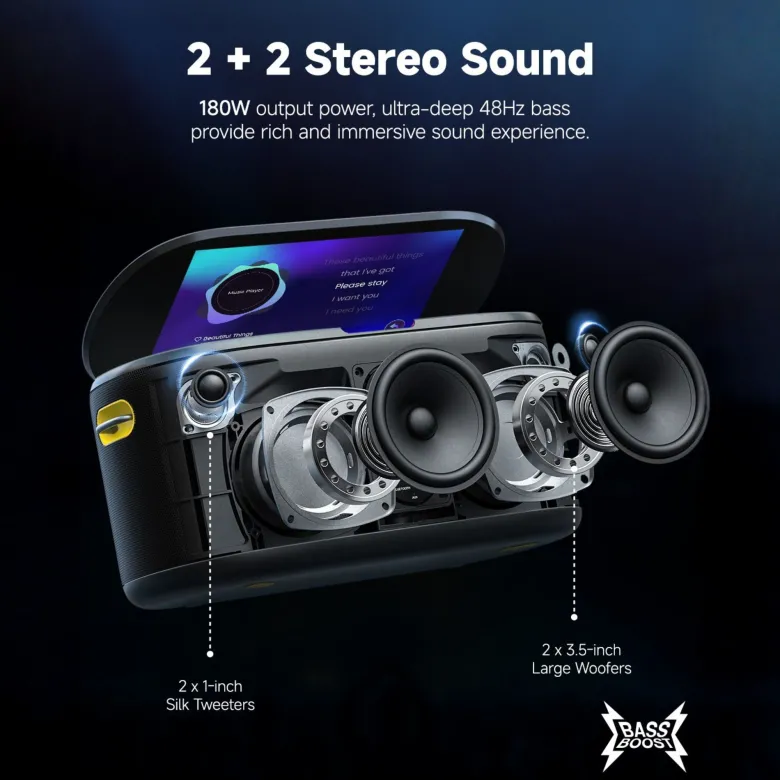 Ikarao Shell S1 Party Speaker Karaoke Set