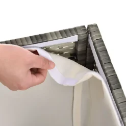 Ikaria polyrotan grijze opbergbox