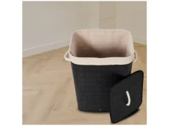 Infinity goods 72 liter wasmand met deksel – Black