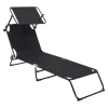 Infinity goods opvouwbaar ligbed met zonnescherm - Black