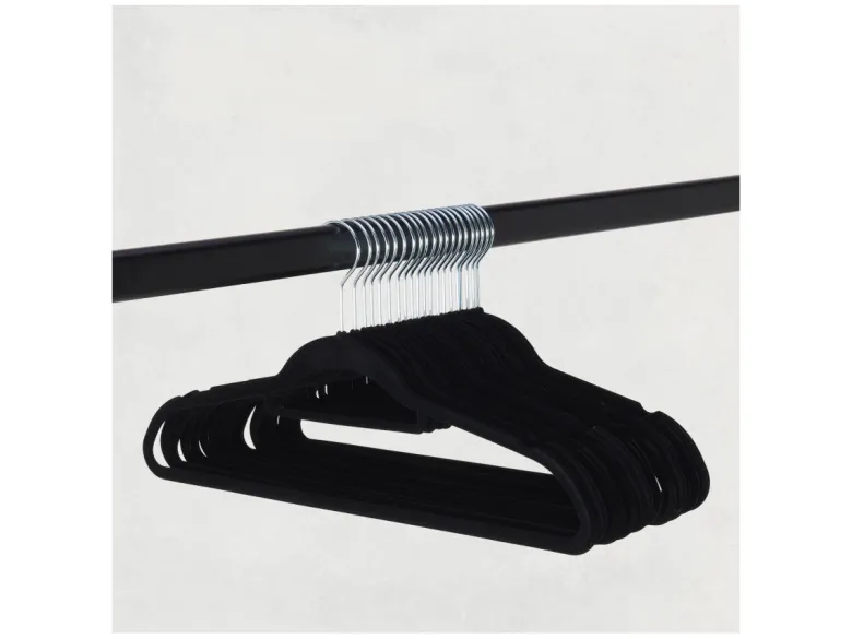Infinity goods set van 50 anti-slip kledinghangers - Black
