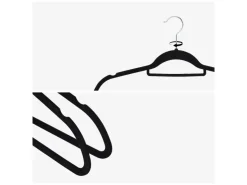 Infinity goods set van 50 anti-slip kledinghangers - Black