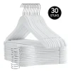 Infinity goods set van 30 houten kledinghangers - White