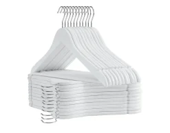 Infinity goods set van 30 houten kledinghangers - White